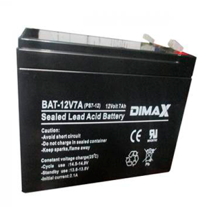 Batería Seca Recargable 12V 7A Dimax BAT-12V7A Alarmas