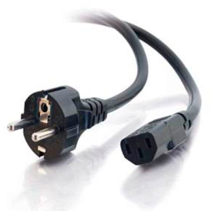 C2G Cable de alimentación europeo, 14 AWG, negro, 2.5m.