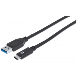 USB 3.2 Gen 2, macho tipo A a macho tipo C, 10 Gbps, 1 m (3 pies), negro