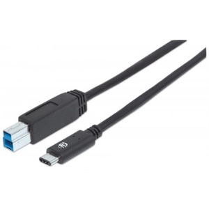 USB 3.1 Gen1 Cable – Type-C Male / Type-B Male, 1 m (3 ft.), 3A, Blue