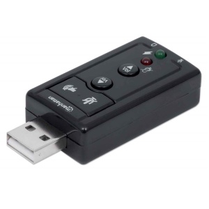 Adaptador de sonido 3-D 7.1 USB de alta velocidad